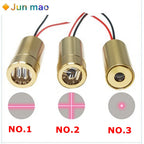 1PCS 9MM Industrial Grade Laser Head, 10mW Red Dot Spot, Straight Cross, 3V Line Horizontal Positioning Laser Module