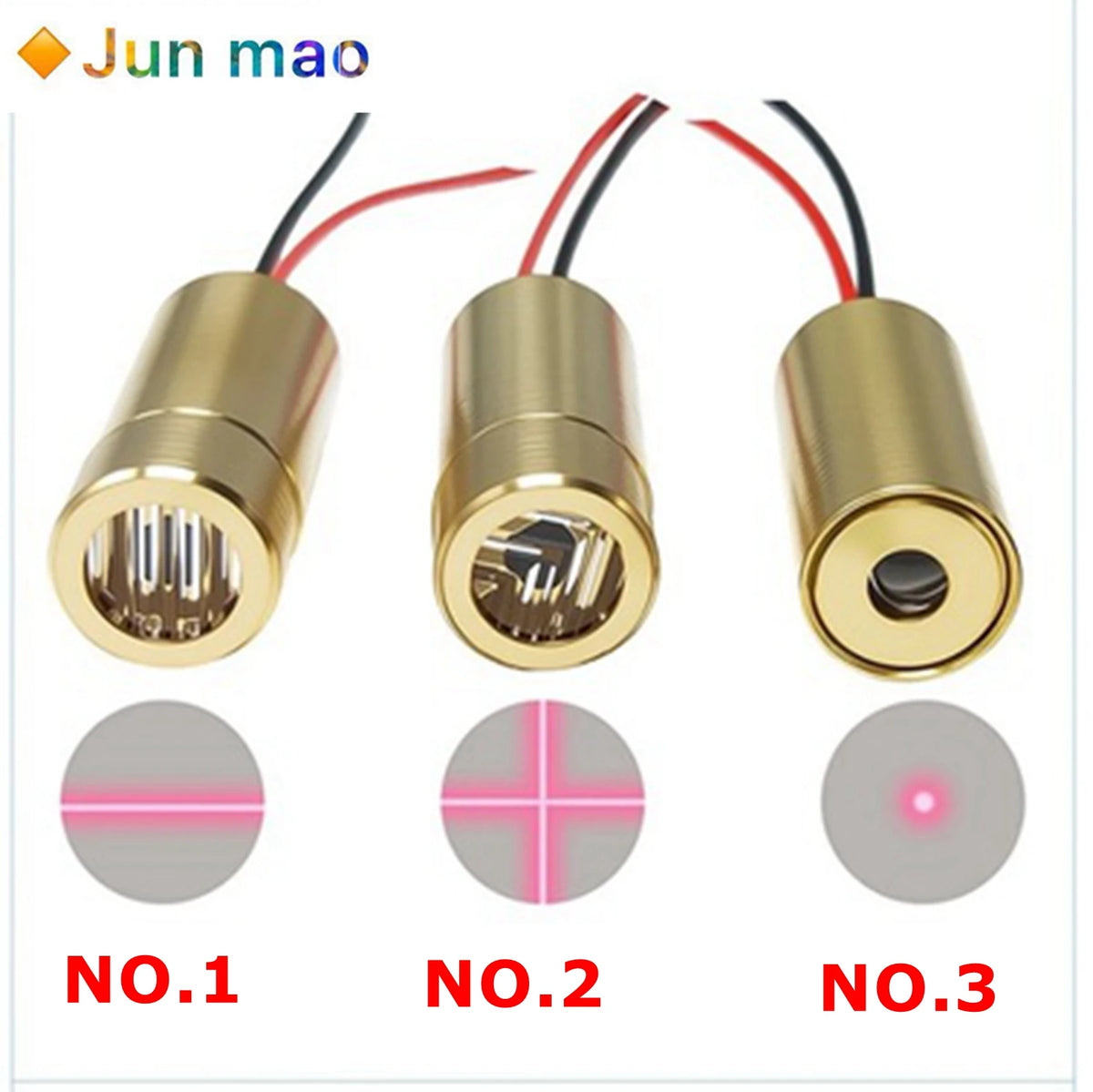 1PCS 9MM Industrial Grade Laser Head, 10mW Red Dot Spot, Straight Cross, 3V Line Horizontal Positioning Laser Module