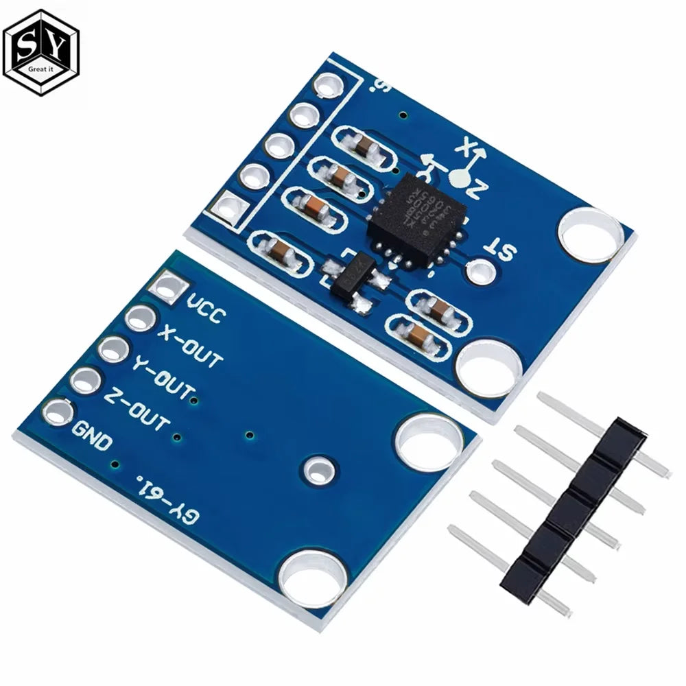 GY-61 ADXL335 / ADXL345 Triaxial Accelerometer Module Set, Analog  Digital Vibration Sensor Kit for Arduino