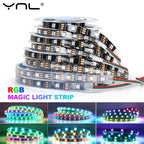 WS2812B Led Lights DC5V Smart RGB Led Strip Light Individually Addressable IC Magic Strip Light Black White PCB IP30/IP65/IP67