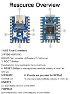 1-20PCS RP2040-Zero Development Board Raspberry Pi Pico RP2040 Super Mini Dual-Core Processor Microcontroller Module with 2M USB