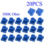 5-100pcs 3386P-1-103 1k 2k 5k 10k 20k  0.5W, 1/2W PC Pins Through Hole Trimmer Potentiometer Cermet 1 Turn Top Adjustment