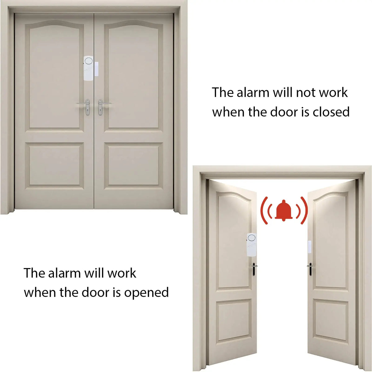 5pcs/10pcs Wireless Door Window Sensor Alarm 95db Anti-theft 433mhz Door Contact Detector Magnetic for Home Security Protection