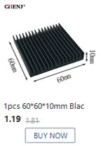 Extruded Aluminum Heatsink For High Power LED IC Chip Cooler Radiator Heat Sink Drop Ship 100*25*10mm