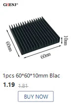 Extruded Aluminum Heatsink For High Power LED IC Chip Cooler Radiator Heat Sink Drop Ship 100*25*10mm