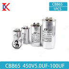 CBB65 Air Conditioner Capacitor 450V AC Motor Run Compressor Starter 5/20/25/30/35/40/45/50/60/70uF