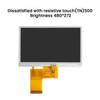 4.3 Inch TFT LCD Display 480*272 RGB IPS Full View 40PIN ESP32-S3 HDMI Driver ST7625 NV3047 Capacitive Resistance Touch Screen