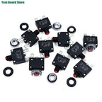 2/5Pcs Circuit Breaker Overload Protector Switch Fuse 3A 4A 5A 6A 7A 8A 10A 12A 15A 20A Resettable With & Without Waterproof Cap