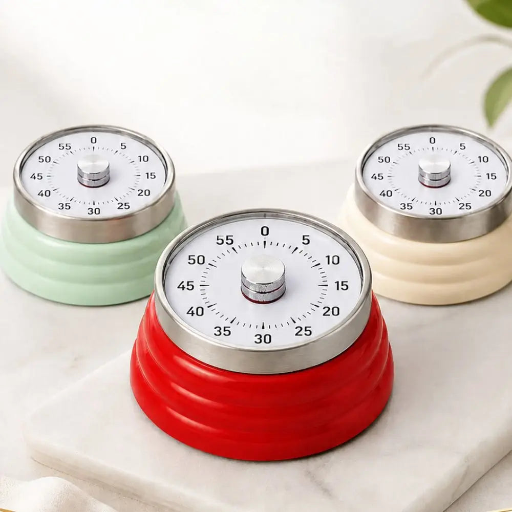 Magnetic Suction Countdown Alarm Clock 60 Minutes Battery Free Children Study Timer Mechanical Operation Visual Display