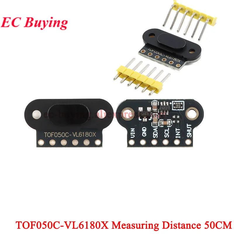 5Pcs/1pc VL6180/VL53L0X/VL53L1X TOF10120 Time of Flight ToF Laser Ranging Sensor TOF050F TOF050C TOF200C TOF400C 50CM/2M/4M IIC