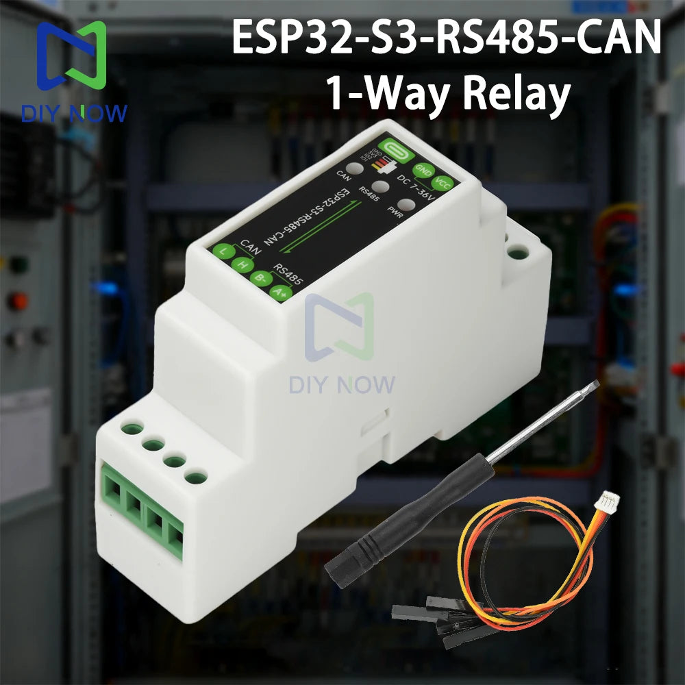 ESP32-S3-RS485-CAN 1-way WiFi Bluetooth Relay Industrial Control Board Isolated RS485/CAN Industrial Expansion Module or Sensor