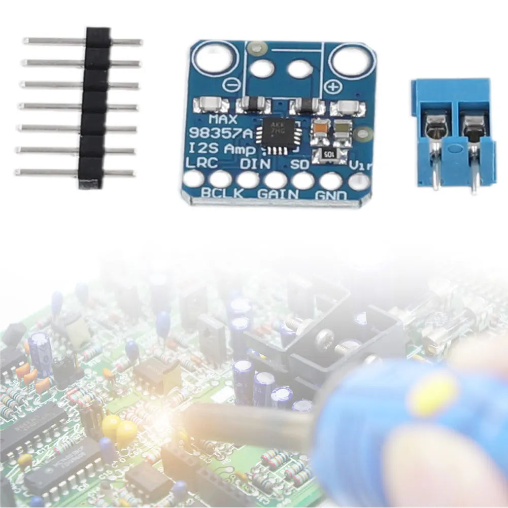 MAX98357 Amplifier Filterless Audio Board MAX98357A Class D Filterless Amplifier Breakout Audio Board 3W for Raspberry Pi