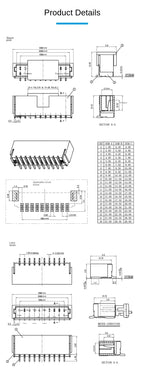 50Pcs JST SH1.0 1.0mm Pitch Male / Female Housing Connector 2P 3P 4P 5P 6P 7P 8P 9P 10Pin Vertical/Horizontal Type Socket Shell