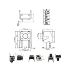 20Pcs 6x6 Tactile Tact Push Button PCB Momentary Self-reset Switch 4Pin Right Angle With stent 6*6*4.3/5/6/7/8/9/10/11/12/13mm