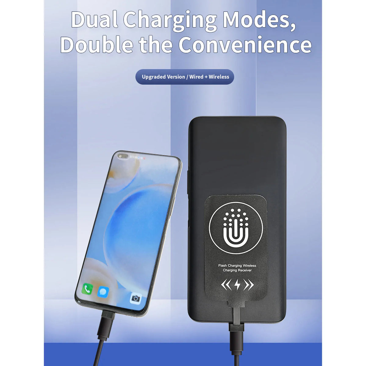 Wireless Charging Receiver Adapter Fit for Samsung  Phone USB Type C Ultra Thin Wireless  Receiver Module