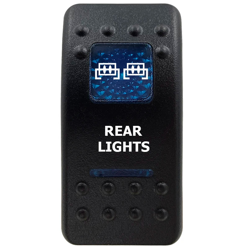 12V Marine Grade Rocker Switch SPST/ON OFF, DPDT/(ON) OFF (ON) Blue Led Light Bar for Carling ARB NARVA Replace Waterproof IP66