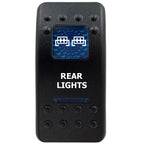 12V Marine Grade Rocker Switch SPST/ON OFF, DPDT/(ON) OFF (ON) Blue Led Light Bar for Carling ARB NARVA Replace Waterproof IP66