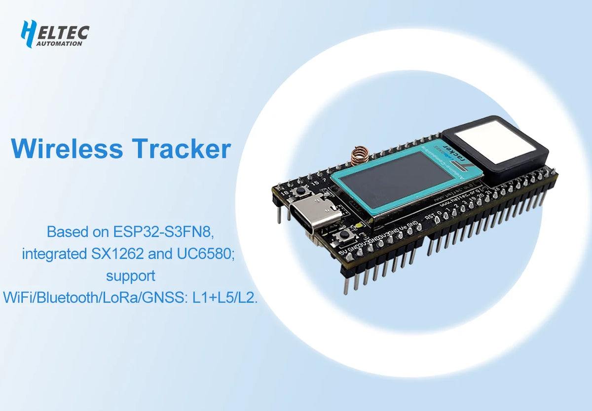 Heltec ESP32 LoRa Meshtastic Asset Tracker SX1262 Wi-Fi Bluetooth GPS Tracker for Vehicle Bike Kids Pet Car Fitness Tracker
