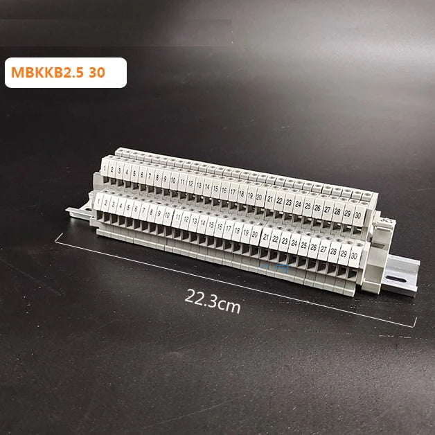 MBKKB2.5 MBKKB-2.5 Double Layer Screw Clamp DIN Rail Terminal Blocks Kit Set 500V 24A