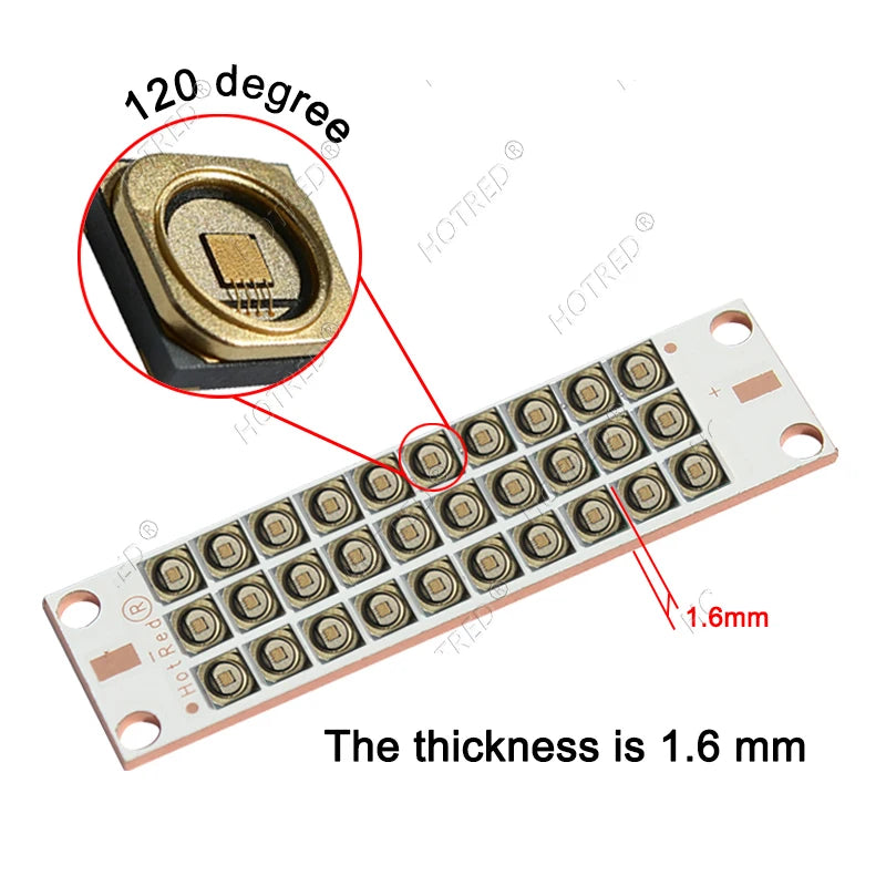 50W 100W IR Led Diode High Power Infrared 3535 Vcsel Laser Chip Beads 808nm 850nm 940nm 980nm 1064nm Lamp Light Sensor Monitorin