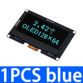 GREAT IT  2.42" 2.42 inch LCD Screen White BLUE 128x64 OLED Display Module IIC I2C SPI Serial for C51 SPD0301