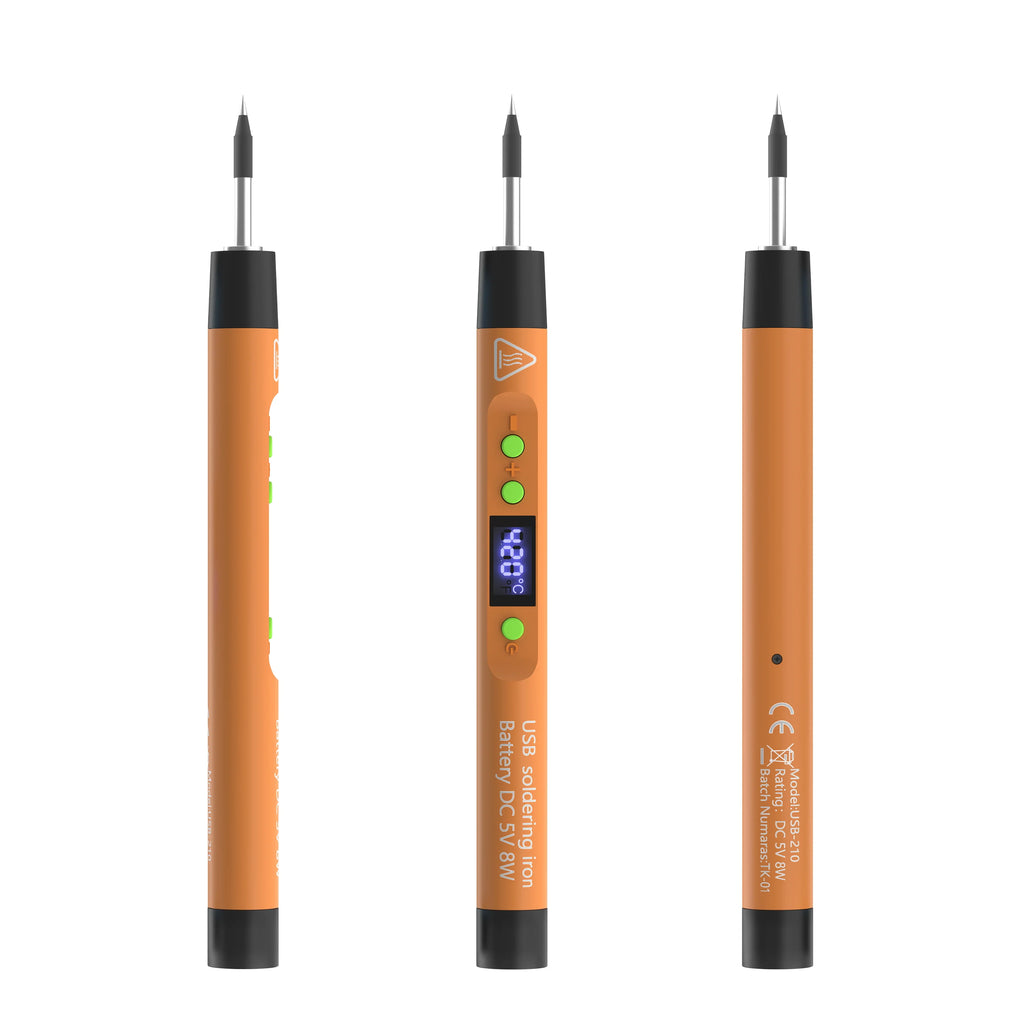 USB Constant Temperature Soldering Iron Welding Set 5V8W Adjustable Temperature Portable Digital Welding Pen Set 600hAn Battery