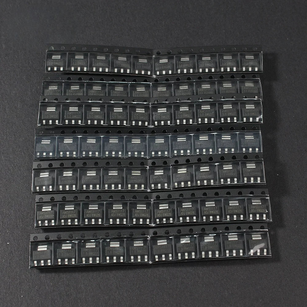 SOT-223 70PCS Voltage Regulator Kit AMS1117 AMS1117-3.3V AMS1117-ADJ AMS1117-5.0V AMS1117-2.5V AMS1117-1.8V AMS1117-1.5V 1.2V-5V
