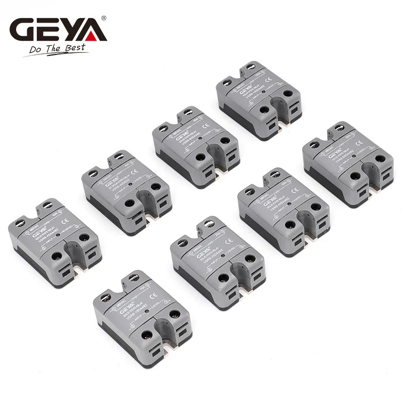 GEYA Single Phase Solid State Relay (SSR) | Zero Crossing Type, DC Control, AC Output | 10DA/25DA/40DA/60DA/80DA 24-480V