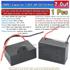 1pcs CBB61 Fan Starting Capacitor 450V 0.8/1/1.2/1.5/2/2.5/3/3.5/4/4.5/5/6/7/8/10/12/15/18/20UF Ceiling Fan Hood Motor Capacitor