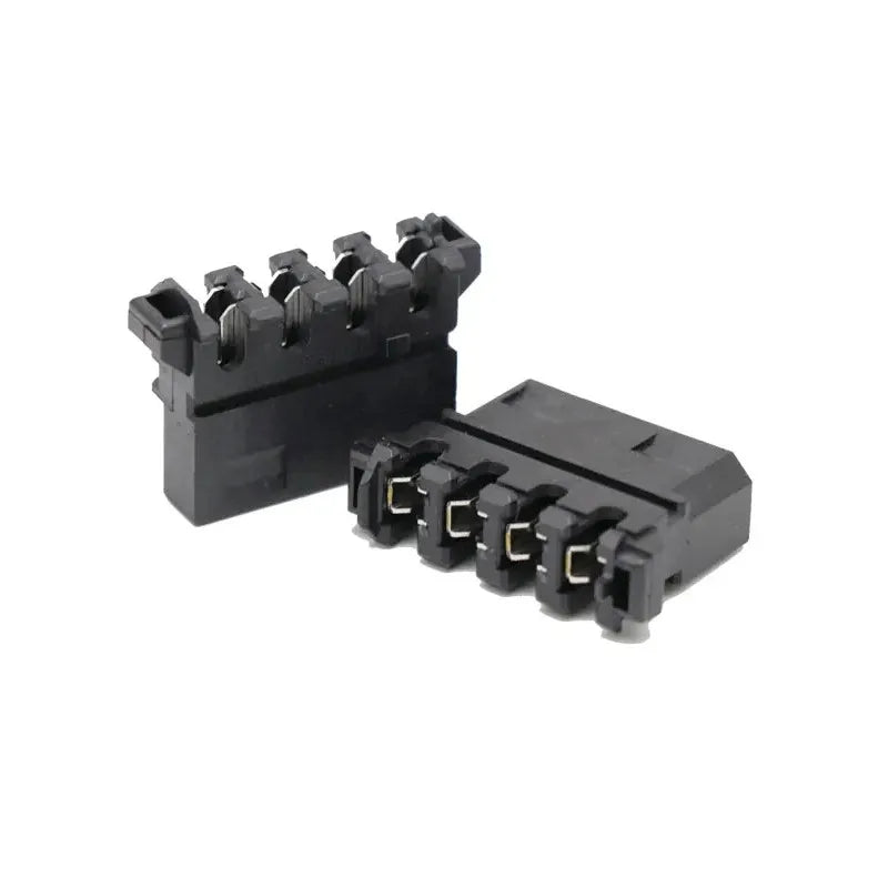 10pcs/lot Black Red Clear Crimp Molex IDE Crimped 4pin Power Connector Housing With End Cap 180 Degree and 90 Degree