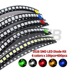 5050 5730 1210 1206 0805 0603 0402 SMD LED Diode Kit Red Green Blue White Yellow Orange 600pcs=6colors x 100pcs