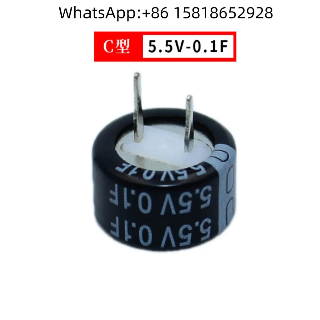 4pcs Super Capacitors V.H.C Type 5.5V 0.1F, 5.5V 0.22F, 5.5V 0.33F, 5.5V 0.47F, 5.5V 1.0F, 5.5V 1.5F, 5.5V 2.5F, 5.5V 5.0F, 5.5V