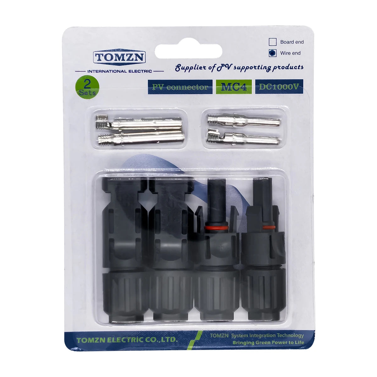TOMZN 2 Sets of PV Solar Connectors 1000V 1500V 32A 45A Panel Branch PV Photovoltaic Wire/Board Terminal Box Inverter IP67 10LOT