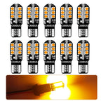 Car Signal Bulbs W5W WY5W 192 194 168 3030 24SMD LED T10 Super Bright 600LM Colors Options for Car Turn Signal Brake Stop Lights