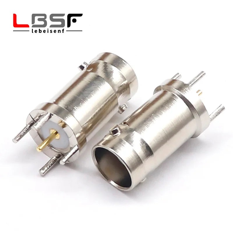 BNC-KE copper BNC/Q9 female PCB soldering board straight plug BNC connector four-legged soldering board BNC female seat 50 ohm