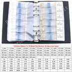 1/8W 1/4W 1/2W 1W 2W 3W 0R - 10M Metal Film Resistors Sample Book DIY Assorted kit