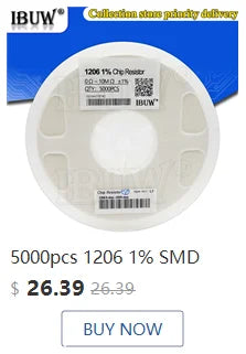 200PCS 660PCS 720PCS 4000PCS 0402 0603 0805 1206 1210 2512 SMD Resistor Kit igmopnrq Assorted Kit 10K 100K 1K 1R 100R 220R 1% 5%