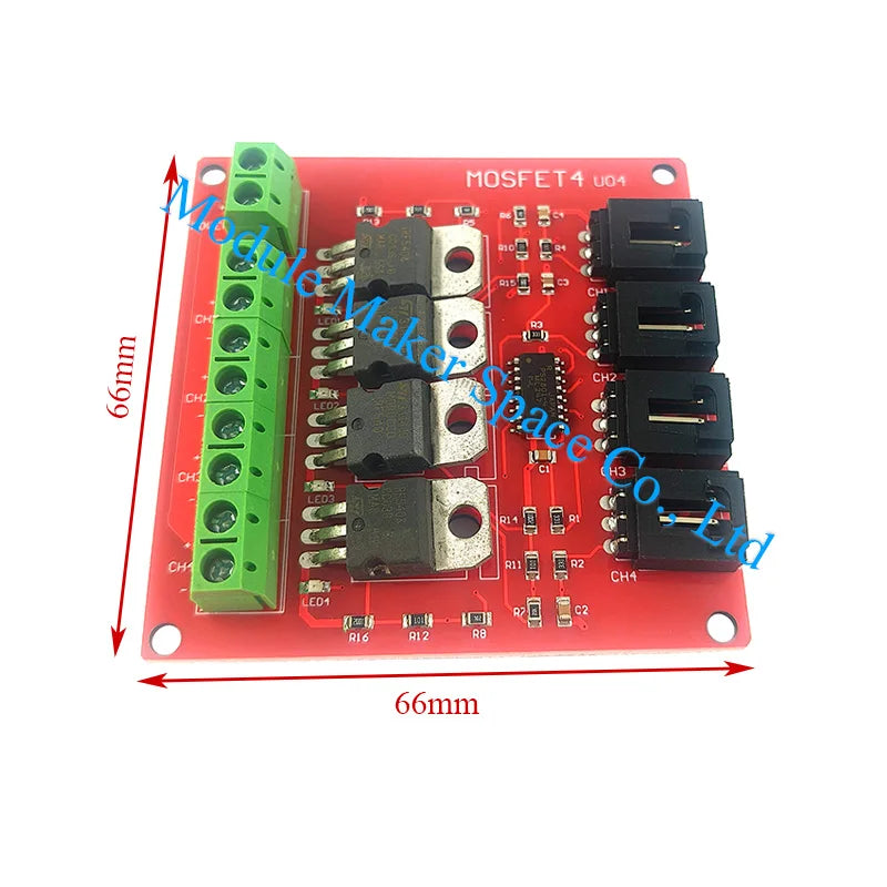4 Channel One Four Route MOSFET Button IRF540 V4.0+ MOSFET Switch Module for Arduino Isolated Power Module