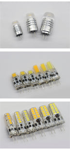 2pcs Mini G4 12V 24V LED Lamp Dimmable Light 3W COB Bulb AC DC 12V Lampada COB 360 Beam Lampada G4 COB Lights Replace Halogen