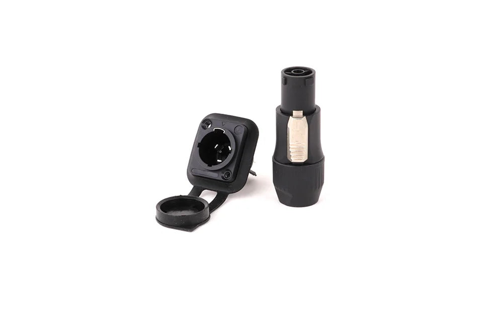 2pcs 3Pins Waterproof IP65 True Locking Powercon Male Plug Jack Power Female Sockets Chassis Wire Connectors
