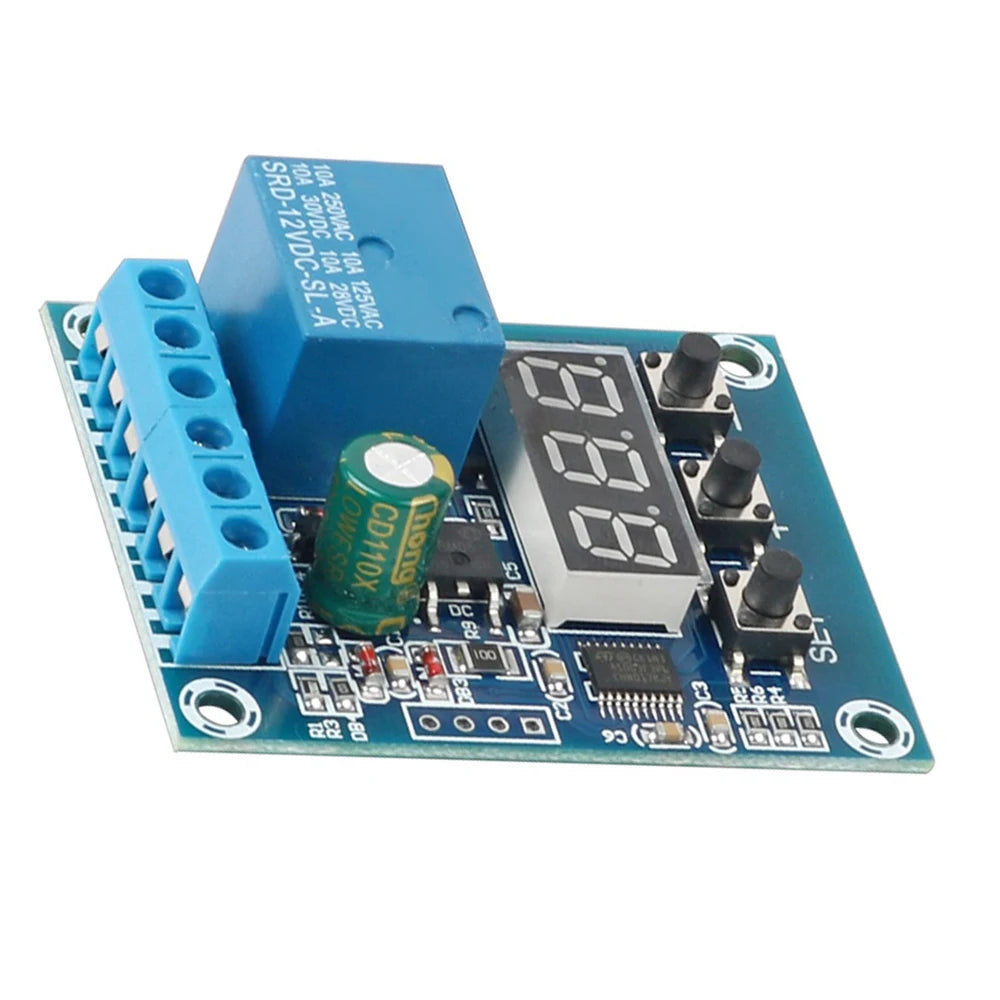 DC 9V 12V 24V Digital Voltage Control Relay Module Relay Switch Control Board Module LED Voltmeter Charging Discharge Monitor