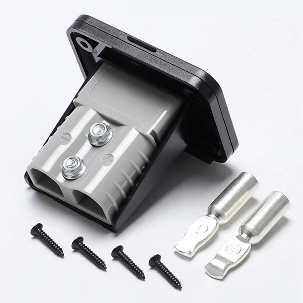 Fixed Base For Anderson Connector For Electric Vehicle Charging, PC Flame Retardant Shell, 50A 120A 175A Rated Current, 600V
