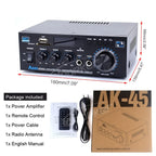 Woopker AK35/AK45 Pro/AK55 Digital Amplifier Bluetooth Sound Amplifier 2 Channel HIFi FM USB Audio Amp For Home Car Karaoke