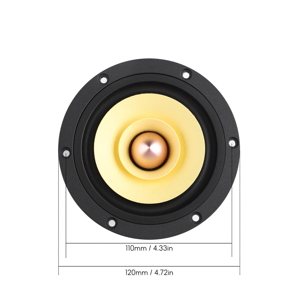 AIYIMA 1Pcs 4 Inch Full Range Speaker Unit 4 8 Ohm 25W Speaker Tweeter Woofer Aluminum Bullet Audio Home Theater Loudspeaker