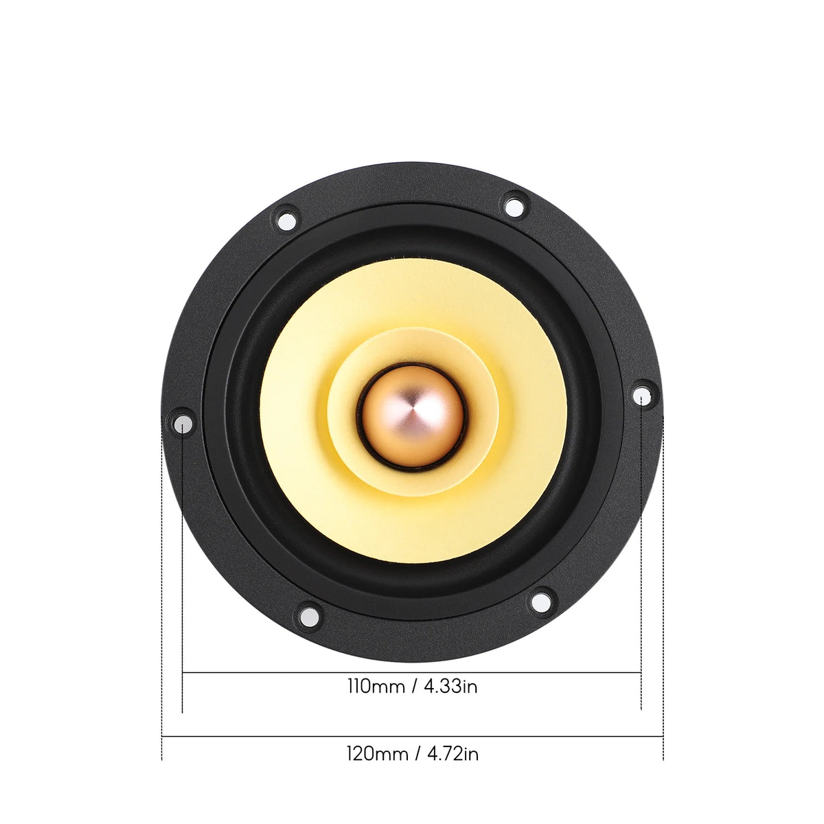 AIYIMA 1Pcs 4 Inch Full Range Speaker Unit 4 8 Ohm 25W Speaker Tweeter Woofer Aluminum Bullet Audio Home Theater Loudspeaker