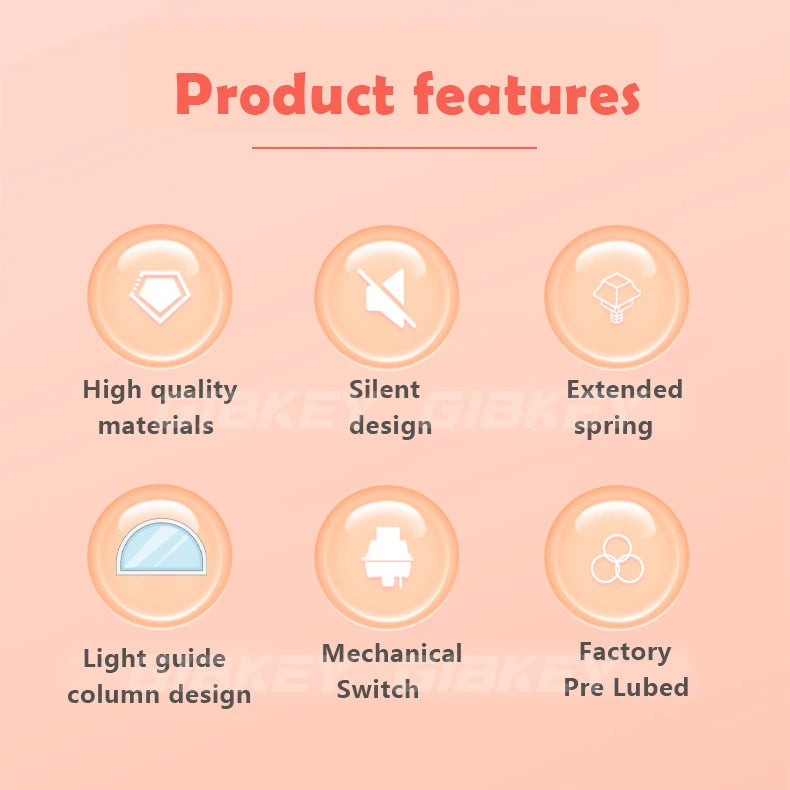 Outemu Silent Peach V3 Switch Lubed Mute Lemon V3 Switches Mechanical Keyboard Linear Tactile 5Pin Hot swap Pre Lubed PA66 POM