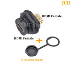 1PC E16 Buckle Waterproof Connector HDMI/USB2.0/USB3.0/RJ45/Type C/MICRO USB Panel Mount DIY Jack with Dust Cover Connector