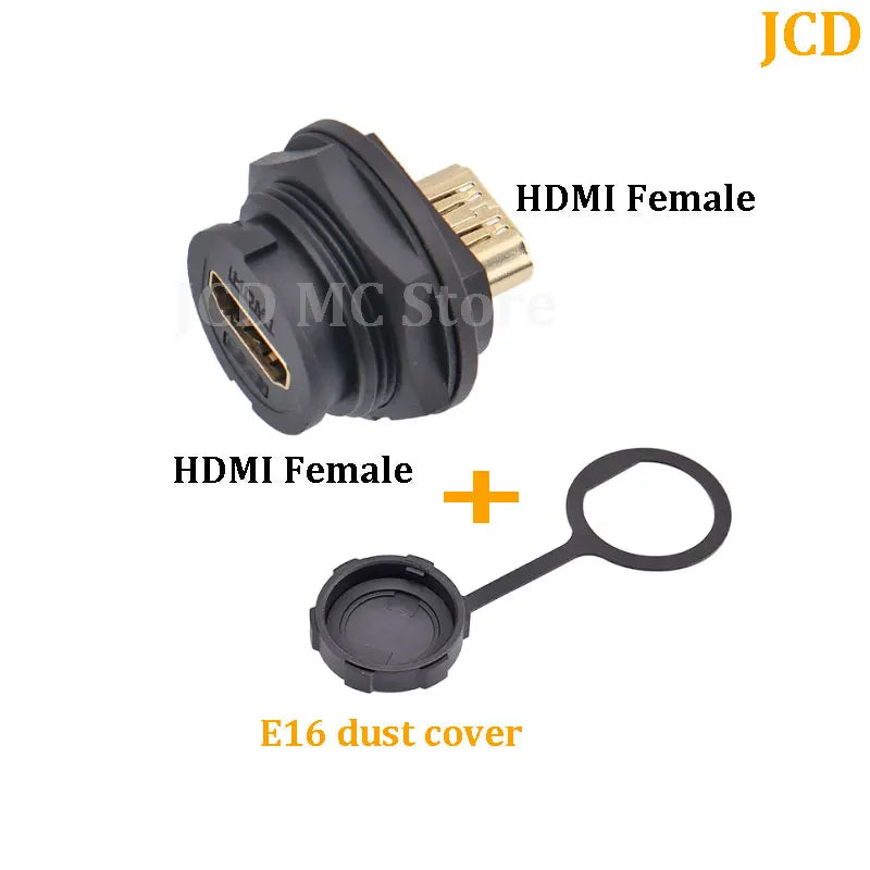 1PC E16 Buckle Waterproof Connector HDMI/USB2.0/USB3.0/RJ45/Type C/MICRO USB Panel Mount DIY Jack with Dust Cover Connector