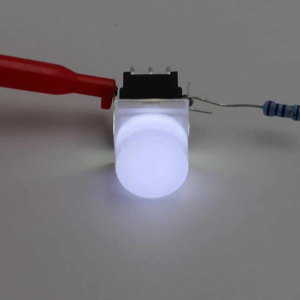 5Pcs Honyone TS6 10mm Round Top Cap 8Pin With LED Momentary Reset DPDT PCB Mini Push Button Tact Switch