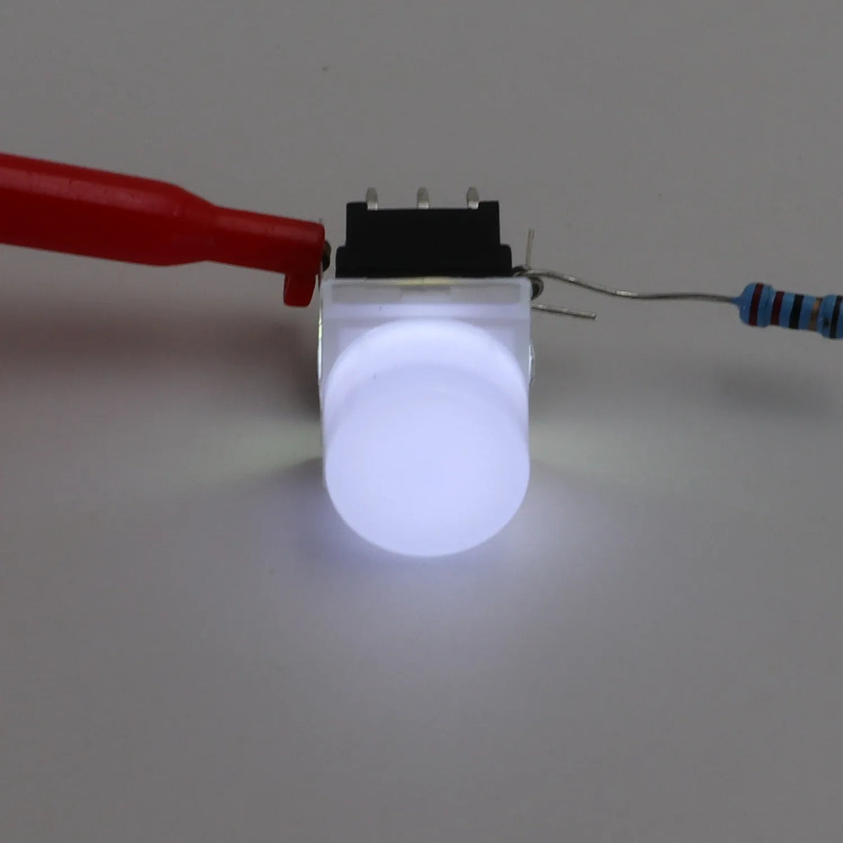 5Pcs Honyone TS6 10mm Round Top Cap 8Pin With LED Momentary Reset DPDT PCB Mini Push Button Tact Switch